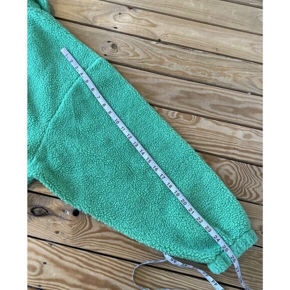 ASOS Design Fleece Crop Jacket Size 14 Women’s Green Full Zip - Picture 8 of 8